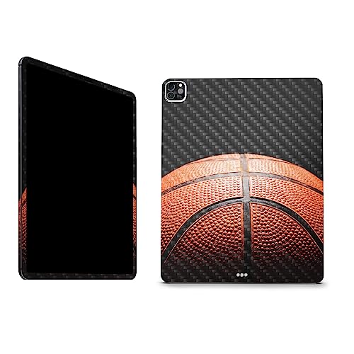 Image of MightySkins Carbon Fiber Skin Compatible with Apple iPad Pro 12.9 inch M2 6th Gen (2022) Full Wrap Kit - Basketball World | Protective Durable Textured Carbon Fiber Finish | Easy to Apply Made in The USA