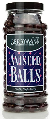Original Aniseed balls Retro Sweets Gift Jar By Berrymans Sweet Shop - Classic Sweets Traditional Taste.