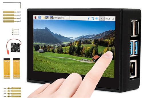 Image of 4.3inch DSI LCD Display with Case for Raspberry Pi 4B, 800x480 Capacitive Touchscreen MIPI DSI Interface IPS Wide Angle, Supports Raspbian /Ubuntu /Kali / WIN10 IoT /Retropie, Driver Free