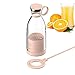Mixer Smoothie Maker, 380ml wiederaufladbarer USB-Mixer in persönlicher Größe für Shakes, Saft, Smoothies, elektrischer Saftbecher mit 4 Klingen, Mini-Mixer-Reiseflasche mit Ergonomischem Griff, Rosa