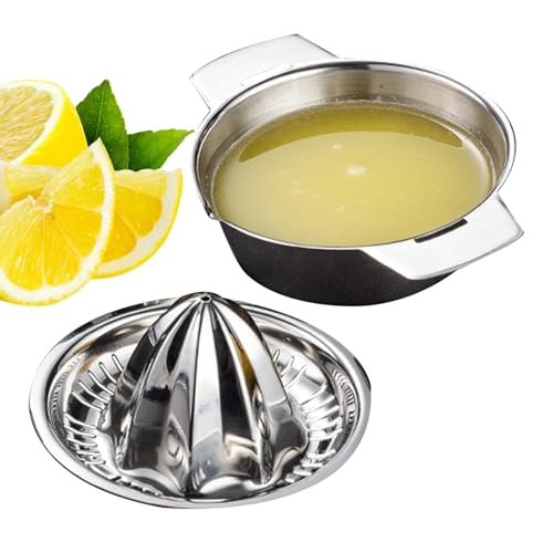 dzqad Exprimidor De Limón - Prensa De Zumos De Acero Inoxidable,Herramienta Extractor Portátil Resistente Para Fruta Cítrica Naranja Granada Tomate Lima Uva - Vegetales Lima Cocina