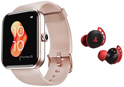 Image of boAt Xtend /Xtend RTL Smartwatch with Alexa Built-in, 1.69 inch HD Display & Airdopes 441 Pro True Wireless in Ear Earbuds with mic, Upto 150 Hours Playback, Signature Sound, IWP Technology