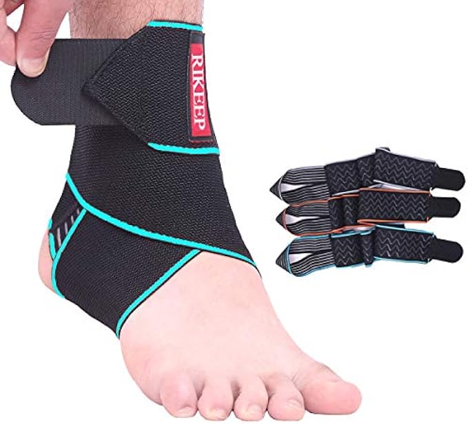Candy Li Ankle Support,Adjustable Ankle Brace Breathable Nylon Material Super Elastic and Comfortable,1 Size Fits all, Suitable for Sports (blue 1)