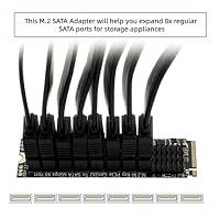 chenyang 8 Port M.2 zu SATA 3.0 Adapter, PCIe 3.0 zu SATA III Erweiterungskartenadapter 6 Gbit/s mit intelligenter Statusanzeige – Ansicht 4