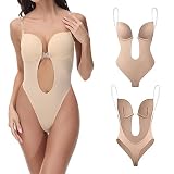 VOFDRWQA Underwire Shapewear Invisible Sling Bra Beauty Back One Piece Corset Sheer Backless Evening