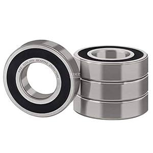 XIKE 4 Pcs 6205-2RS Double Rubber Seal Bearings,Pre-lubricated and Stable Performance and Cost Effective,Deep Groove…