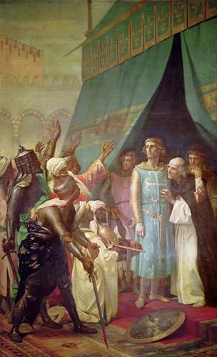 Peinture sur toile la vie de St Louis par Cabanel reproduction d'art grand format