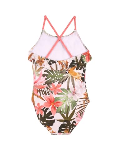 Cadocado Baby Swimsuit Girls' One Piece Swimwear Sling Ruffle Girls Bathing Suit Sun Protection Swim Suit UPF50+ 3Month-6Year2