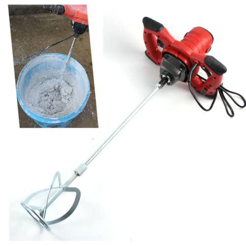 Mezcladora profesional, 1500 W, 220 V, mezcladora de hormigón, agitador mezclador para asfalto, calidad industrial, 6 velocidades, 80 x 19,5 cm