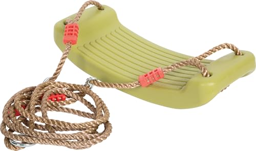 small Foot Schaukel Himmelsstürmer, ab 3 Jahren, witterungsbeständig, Outdoorspielzeug, 10876 Kinderschaukel, 42 x 17 x 10 cm, Seil Länge ca. 190 cm, Grün