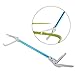 NDNCZDHC Snake Catcher, 70CM Aluminum Alloy Non-Foldable Professional Snake Grabber Catcher Clip Blue Grip Tool