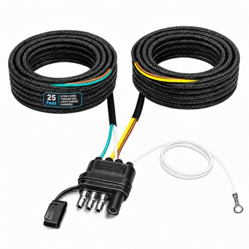 FZSFVAQ 25Ft Trailer Wiring Harness Kit