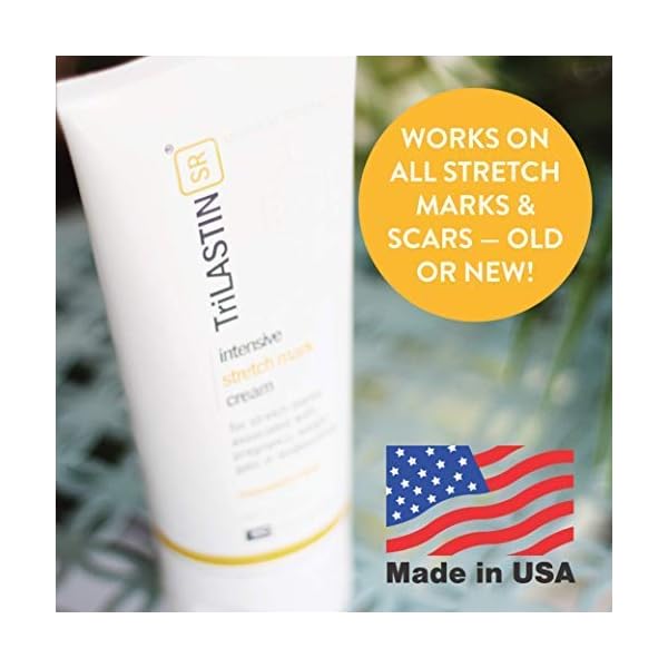 TriLASTIN-SR Intensive Stretch Mark Cream (5.5 oz.) for Pregnancy, Scar Cream and Moisturizing Lotion, Cocoa Butter, Scar Treatment, Hypoallergenic and Paraben-Free