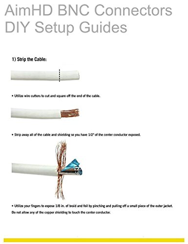 Aimhd 10 Pack Bnc Male Connectors Rg59 Rg6 Screw-On Gold Plated Coaxial Terminal For Cctv Security Surveillance Camera Video Cables #TOP3