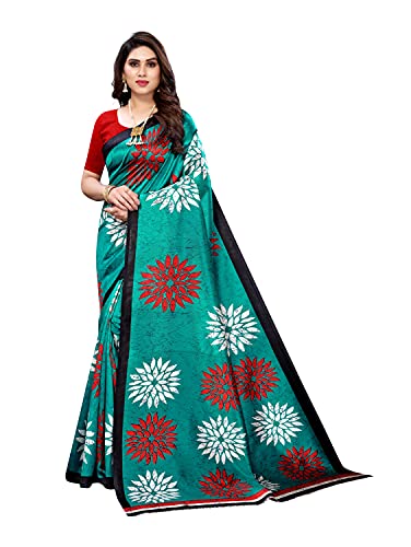 Image of PISARA Womens Art Silk Printed Saree