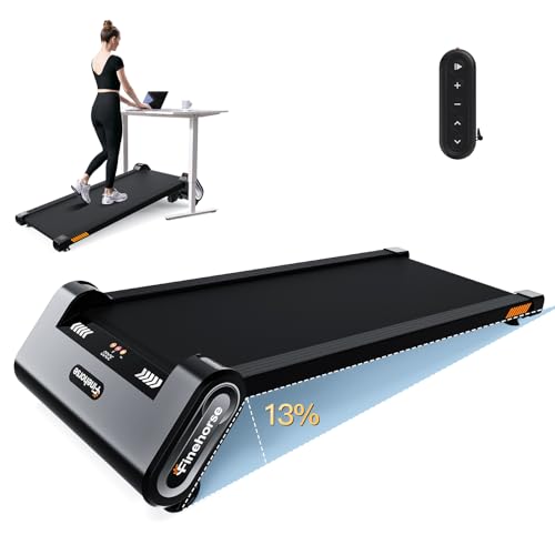 Image of FINEHORSE Walking Pad Treadmill with 13% Auto Incline, Under Desk Treadmill, 6-Level Incline Treadmills, 2.5HP Portable Treadmills for Home with 330LBS Capacity, LED Display, Remote Control