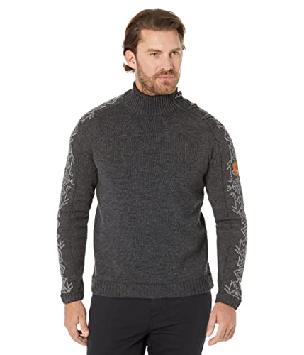 Dale Of Norway Sigurd Men’s Sweater - 100% Norwegian Wool Sweaters For Men - Mock Neck Sweater - Men’s Sweaters And Pullovers (Dark Charcoal/Smoke, Navy Green/Black, Navy/Off White) #TOP23