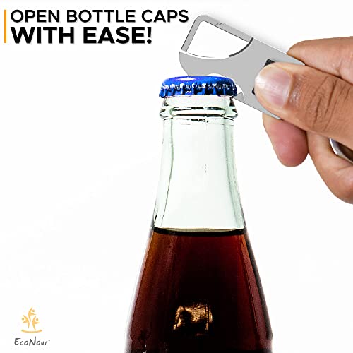 Econour Key Chain With Bottle Opener | Key Organizer Holder For Keychain | Quick Release Belt Loop Leather Key Chain | | 2 In 1 Zinc Alloy Heavy Duty Keychain Carabiner Clip For Women & Men #TOP3