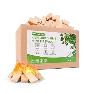 WFLUOLUO 4" Lengths Mini Fire Sticks Wood,Pine Kiln Dried Firewood,Small Barkless Kindling Logs,Solo Stove Accessories Prefect for Solo Stove Mesa,Tabletop Fire Pit,Pizza Oven,4 Lbs
