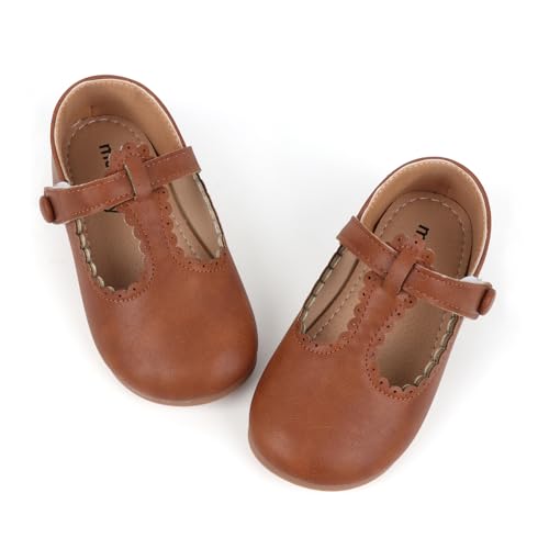 Toddler Girls Mary Jane Dress Shoes Little Kids Ballet Flats Bowkont Flower Wedding Party School Princess Shoes