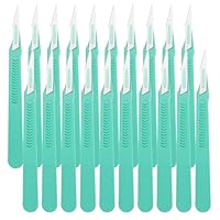 20 Stück Kunststoff Chirurgische Skalpellmesser, Sterile Skalpellmesser mit Skalpell-Griff, Skalpellklingen, Skalpellklingen Aus Karbonstahl, Ersatzklingen mit Schutzkappe, Einzeln Steril Verpackt