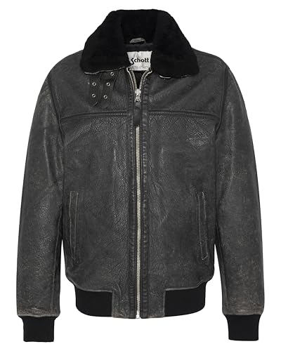Schott NYC LCBOMBARDIER Veste en Cuir Black XL
