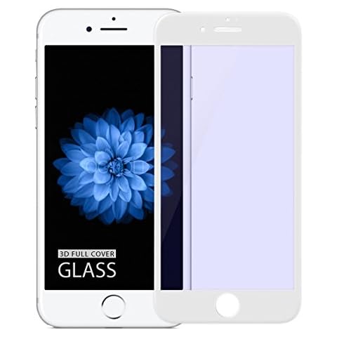 doupi FullCover Panzerfolie für iPhone 6 / 6S (4,7 Zoll), Preimium 9H Hartglas HD Displayschutz Anti Kratzer Glas Schutzfolie, weiß Cover