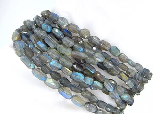 Labradorite bleue LKBEADS perles naturelles facettées 6x7 mm pour création de bijoux DIY