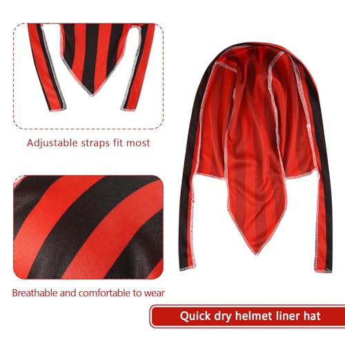 Image of DOCILA 3 Pcs Do Rags for Men Skull Cap Bandana Hat Breathable Helmet Linner Beanie