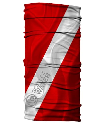Neck Gaiter: Diver Down Flag: Face Mask Shield UV/UPF 50+ Sun Protection2