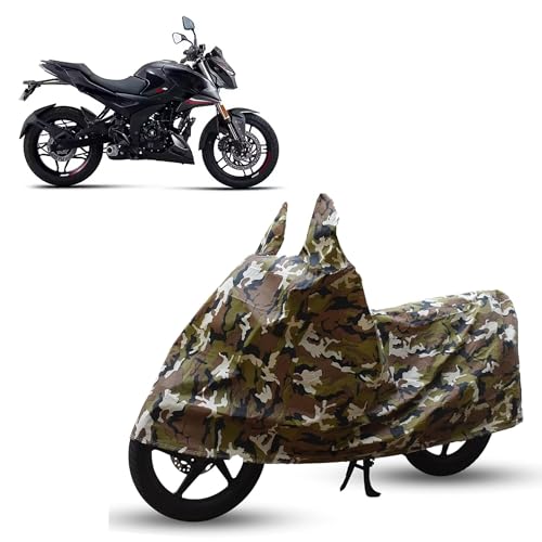 Image of Sulfar Bike Cover for Bajaj Pulsar (N160) | Waterproof, Dustproof & UV Protected | All Weather Two Wheeler Cover (Army Green) New 2026 Variants