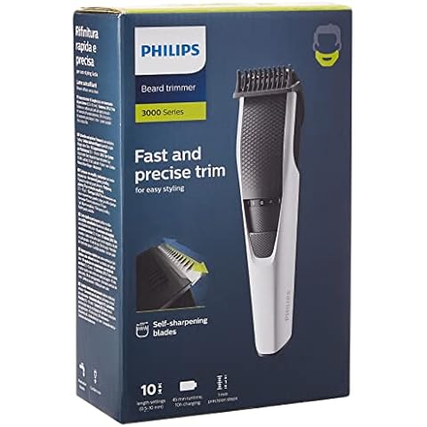Philips Beardtrimmer Serie 3000 con Tecnología Lift & Trim Cover