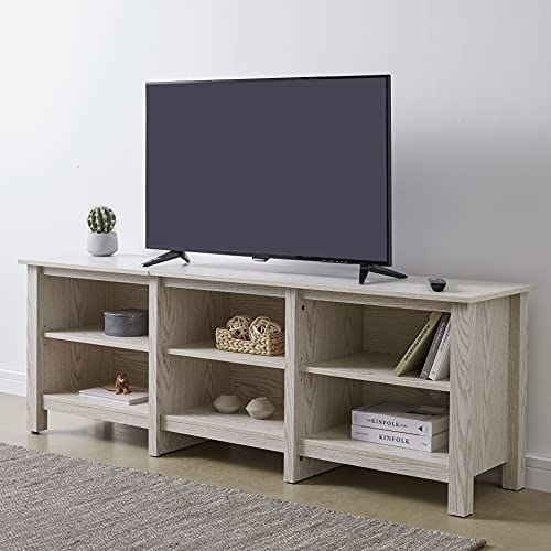 ROCKPOINT 70inch TV Stand Storage Media Console Entertainment Center,White