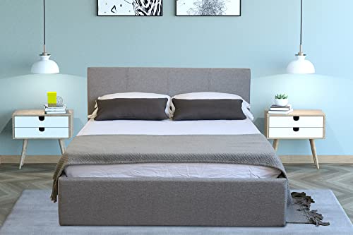 Side Lift Ottoman Bed Double Bed Frame With Under Bed Storage | Grey Bed Frame With Storage Underneath 4FT6 135 x 190cm (Double, No Mattress) 5 Side Lift Ottoman Bed Double Bed Frame With Under Bed Storage | Grey Bed Frame With Storage Underneath 4FT6 135 x 190cm (Double, No Mattress) - Image 5