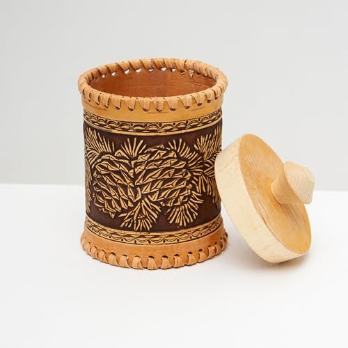 Rustic Birch Bark Storage Jar – Elegant Wooden Container for Farmhouse Decor – Versatile Trinket Box for Kitchen and Home - Image 4