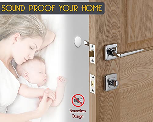 Image of ProStoppr Door Stoppers - Small 1.57 inch (12 Pack) - Strong Adhesive Backing | Quiet & Shock Absorbing Silicone Door Stoppers for Walls - Door Knob Wall Protector - Door Stop Bumper - Prevent Wall Damage