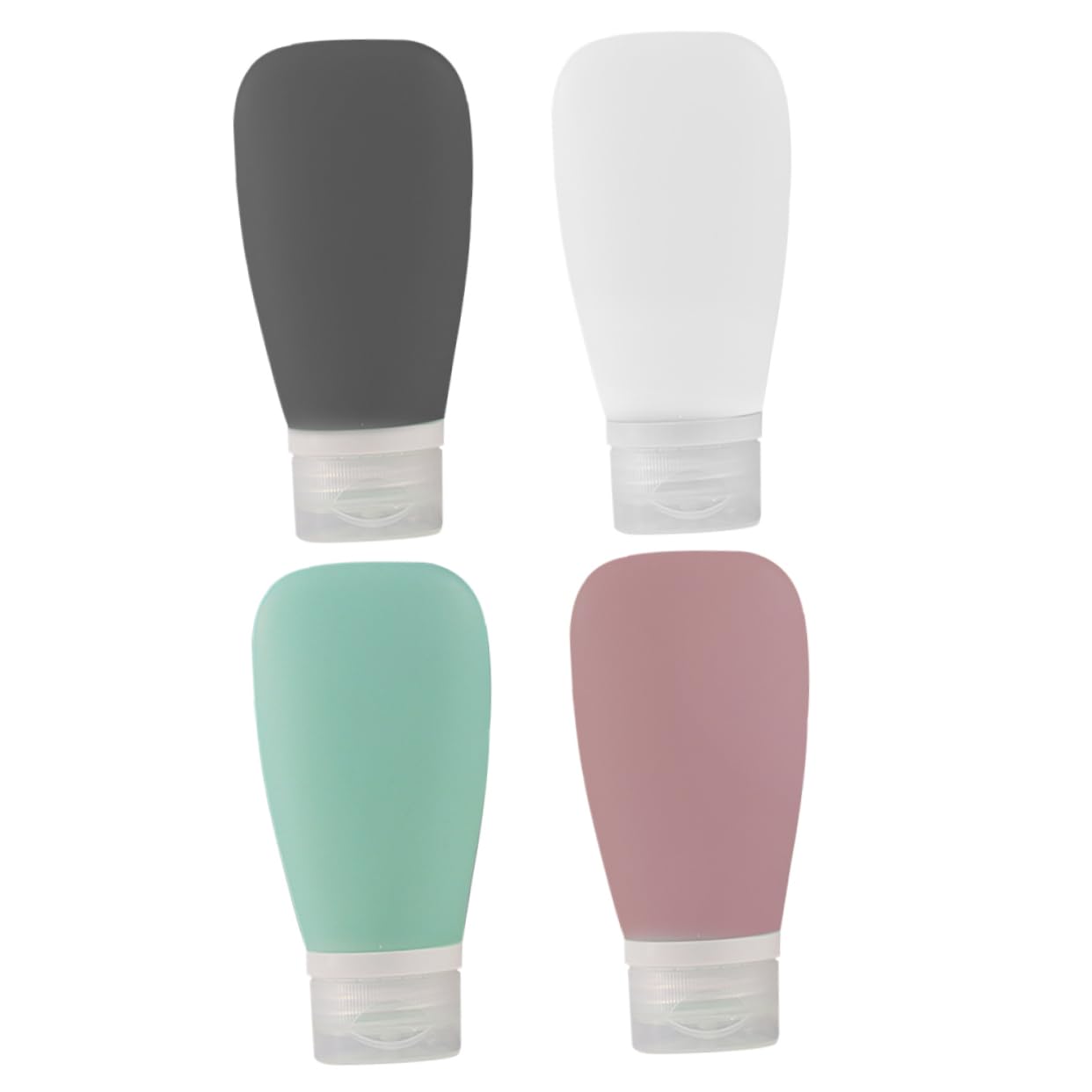 MAGICLULU 40 Piezas Botella de gel de sílice travel bottles shampoo botella comprimible recargable viajar mano loción botellas recargables botella de maquillaje de viaje familiar dispensador