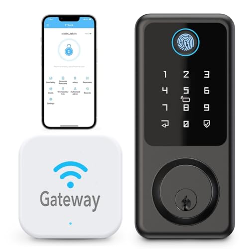 Smart Lock Set Electronic Digital Keypad Door Lock Compatible with Alexa (G2 Gateway Included)