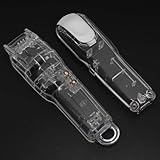 Anrom Hair Clipper Transparent Cover, DIY Replacement Clipper Protective Cover for Wahl 5 Star Magic Clip Clipper # 8148/8591 Transparent Shell Top/Back Cover (Silver)