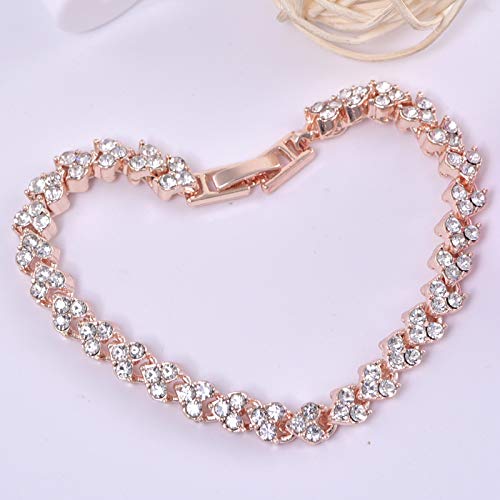 Fuqimanman2020 Cubic Zirconia Tennis Bracelet Elegant Crystal Bracelet Rhinestone Bling Bangles Birthday Holiday Gifts for Women2