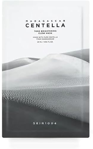 SKIN1004 Tone Brightening Glow Mask 25ml – Masque Tissu Visage Éclat et Apaisant – Niacinamide, Centella Asiatica, Acide Tranexamique – Pour Peaux Sèches, Normales, Sensibles – 1 Masque (25)