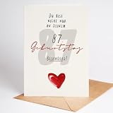 Lovely Cards - Geburtstagskarte 87 Frau Mann - Geschenk 87 Geburtstag Frau - Geburtstagskarten für Frauen 87.ter Geburtstag - Karte 87 Geburtstag - Glückwunschkarte (DIN-A6)
