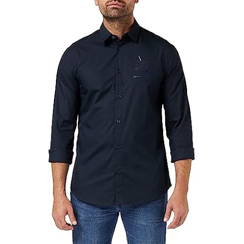 Armani Exchange Men's Long Sleeves Shirt Cover