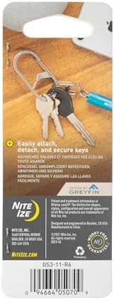 Nite IZE G-Series Dual Chamber Carabiner - Heavy-Duty Key Organizer Carabiner Clip - Dual Chamber Carabiner with Wire Gate Closure - Stainless, Size 3 (5 Pack) image 5