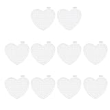 MY MIRONEY 10Pcs Mesh Plastic Canvas Kits Heart Shape Cross Stitch Plastic Canvas Tools Plastic Sheets Embroidery Craft Knit Tools