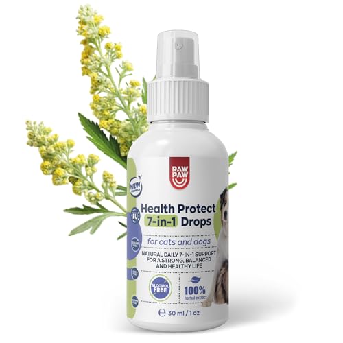 PAW2PAW Health Protect 7‑in‑1 Spray Hunde & Katzen – Immunsystem, Verdauung, Leber, Stoffwechsel, Haut & Fell, Energie, Stress – mit...