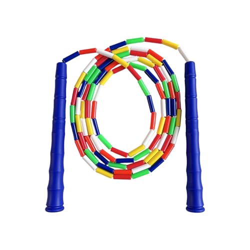 Tonxin(トンシン) 長さ調節可能なカラフルなビーズ付きジャンプロープ、滑り止めハンドル付き、耐久性のあるジャンプロープ、スポーツトレーニング用