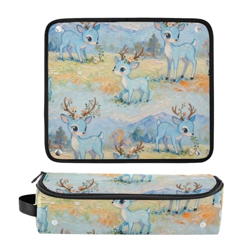 Funda y bolso organizador para herramientas de cabello resistentes al calor 15-16 pulgadas con diseño de ciervo en safari miniatura 3