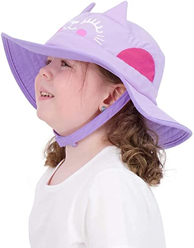 Addie & Tate Toddler Sun Hat For Kids Uv Protection Beach Bucket Hat For Girls & Boys Fishing Safari Play Hat (Cat, 2-5 Years) #TOP1