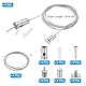 PATIKIL Decken-Hängedraht-Kabel-Set, 2m/6,6ft 4er Set Verstellbares Licht-Aufhängekabel-Set Panel-Hänge-Seil-Klammer Ovalnagel für Pendelleuchte Aquariumsleuchten, Stil 1